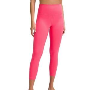 Lululemon Align High Rise Pant 25" Leggings Ankle Nulu Lycra Lip Gloss Pink 10